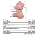 Candice pro: 42.5LB Removable Vagina Catwoman Sex Doll Torso with Tantabosom